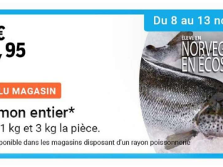 Saumon Atlantique entier – vidé et élevé en Norvège ou en Écosse – 1 kg