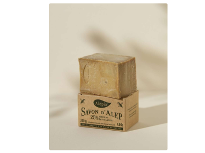 Alepia : Savon d’Alep Authentique 25% Laurier – Lot de 10 x 200 g