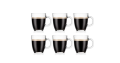 Bodum – Set de 6 mugs à Café – Transparent – Verre Trempé, 0,30 l