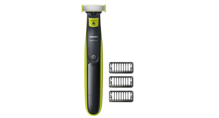 50 % de réduction : Philips One Blade Rasoir électrique avec 3 sabots pour barbe