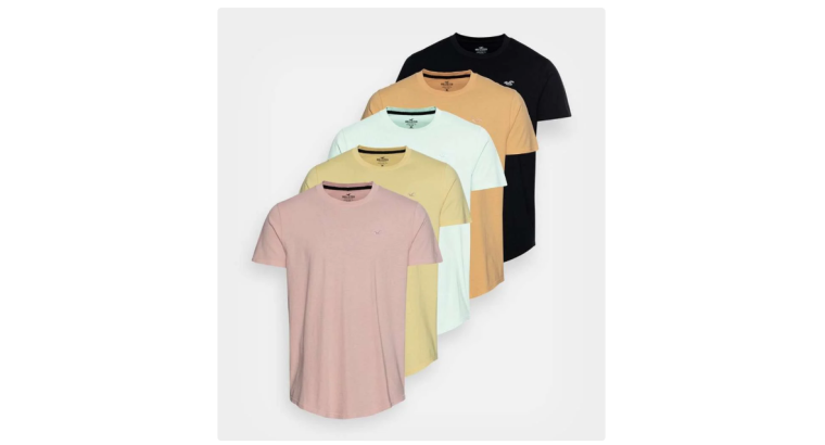 Bénéficiez de -52 % : Pack de 5 T-shirts Hollister