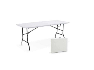 -25 % : Table pliante multi-usage – blanche, 180 x 70 cm