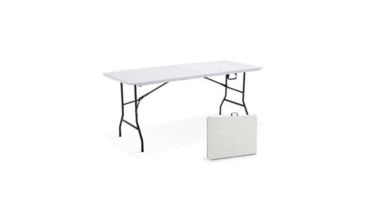 -25 % : Table pliante multi-usage – blanche, 180 x 70 cm