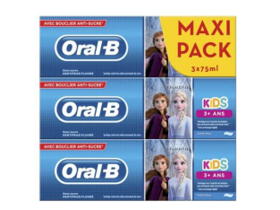 97 % de réduction : Pack de 3 dentifrices reine des neiges Oral-B – 3 x 75 ml