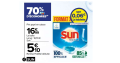 70 % de réduction : Sun Tout en 1 Boîte de 90 tablettes lave-vaisselle – Format XXL