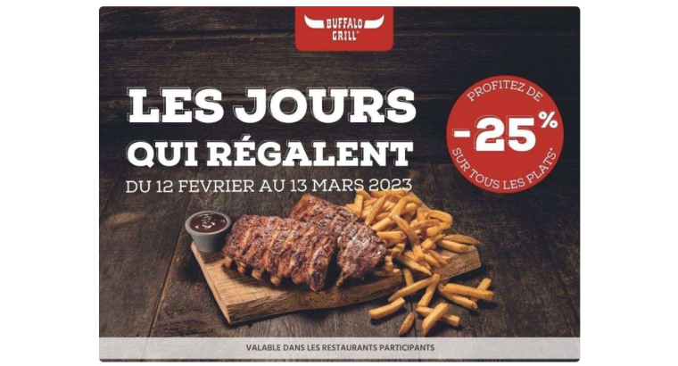 Offre exceptionnelle : Jusqu’à 25% de remise sur vos plats