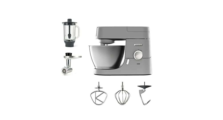 Profitez de -33 % : Pack robot pâtissier KVC3170S Kenwood, 4.6L, 1000W + Hachoir + Blender