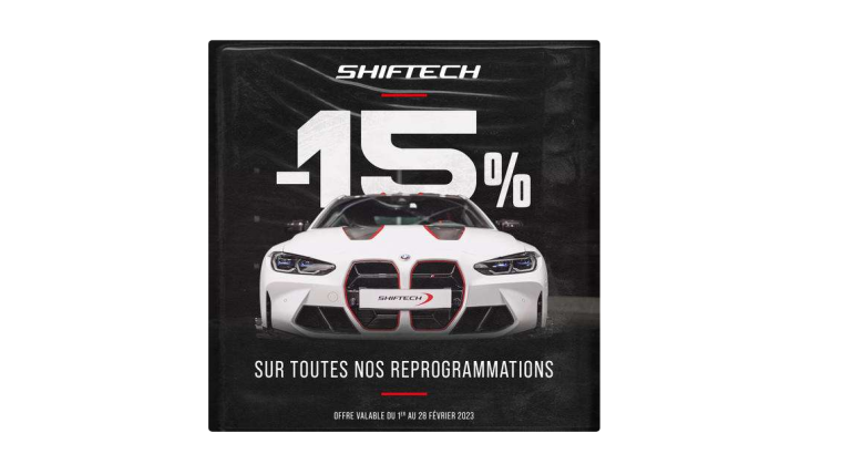 Profitez de 15% de remise sur toutes les reprogrammations