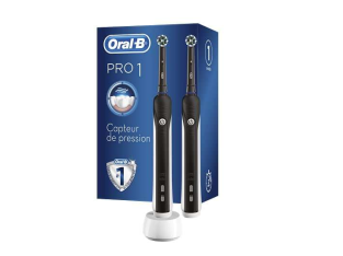 -34 % : Pack de 2 brosses à dents électriques Braun Oral-B Pro 1 790