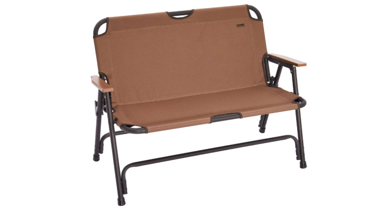 63% de remise : Chaise pliante en aluminium 2 places Campz – Sac bivouac, marron/noir