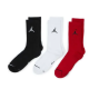 30 % de remise : Pack de 3 paires de chaussettes Jordan Crew Jumpman – Noir/Blanc/Rouge