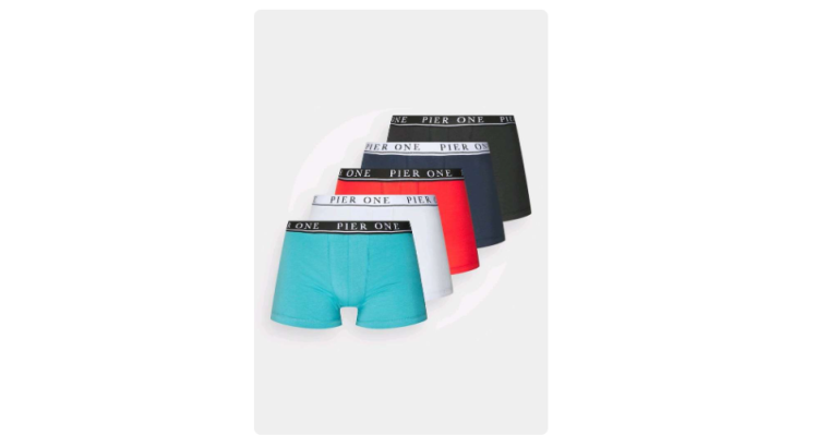 56% d’économies : Lot de 5 boxers Pier One pour Homme