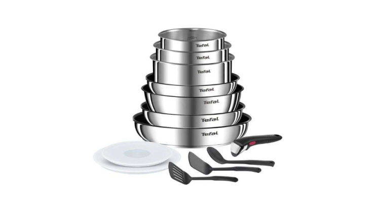 Batterie de cuisine Tefal Ingenio en Acier Inoxydable – 13 pièces