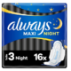Offre exceptionnelle : Pack de 16 Serviettes Hygiéniques Always Maxi Night
