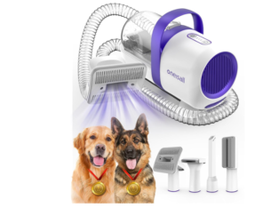 Oneisall propose une brosse d’aspirateur pour chien avec 4 OUTILS de toilettage