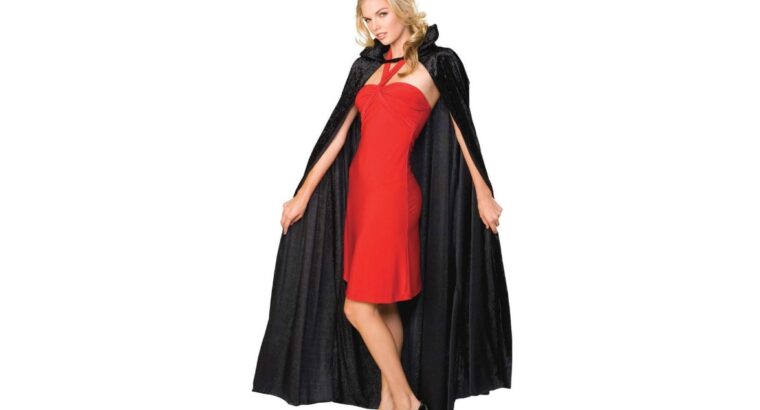 Rubie’s Déguisement Halloween Long en Velours écrasé pour Adulte Noir Taille Unique