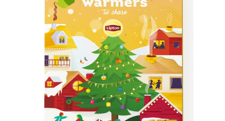 Lipton Calendrier de l’Avent, idée cadeau de Noël, assortiment de 48 sachets !