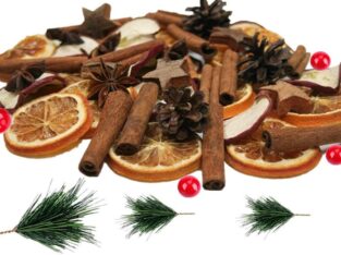 Super Idée Potpourri Noël 250g avec tiges de cannelle, rondelles de citron, pommes de pin …AMAZON