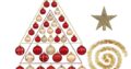 Déco Noël – Kit 44 pièces pour décoration Sapin : Guirlandes, Boules et Cimier – Plastique