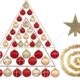 Déco Noël – Kit 44 pièces pour décoration Sapin : Guirlandes, Boules et Cimier – Plastique