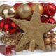 Déco Noël – Kit 44 pièces pour décoration Sapin : Guirlandes, Boules et Cimier – Plastique