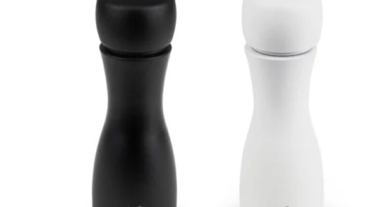 Duo moulins à poivre et sel , en bois  blanc et noir Peugeot  Duo tahiti