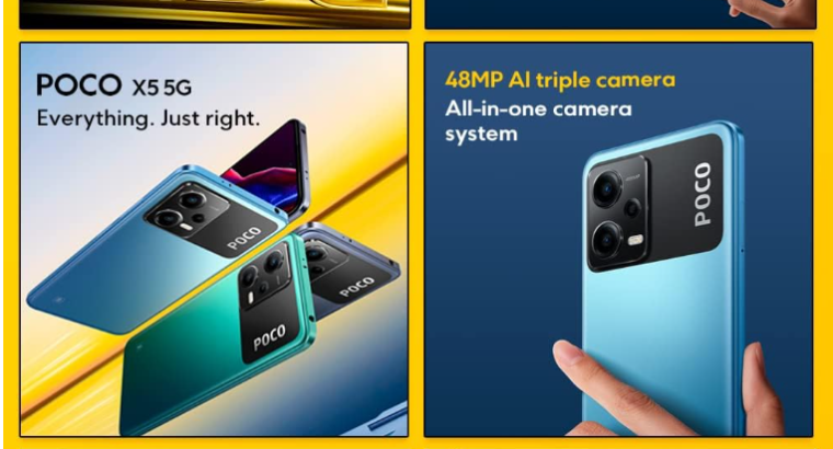 POCO X5 5G, téléphone Mobile 6,67″ AMOLED FHD+ 256Go Bleu DISPO via Amazon !