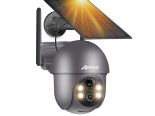 ANRAN 5MP Caméra Surveillance WiFi Extérieur Solaire, PIR Détection Humaine ,Compatible Alexa…