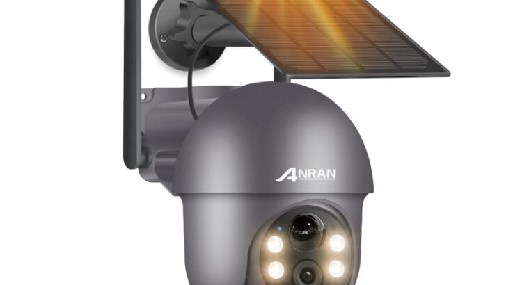 ANRAN 5MP Caméra Surveillance WiFi Extérieur Solaire, PIR Détection Humaine ,Compatible Alexa…