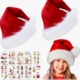 Chapeaux de Noël Rouge en Peluche Ornements de Noël +10 autocollants