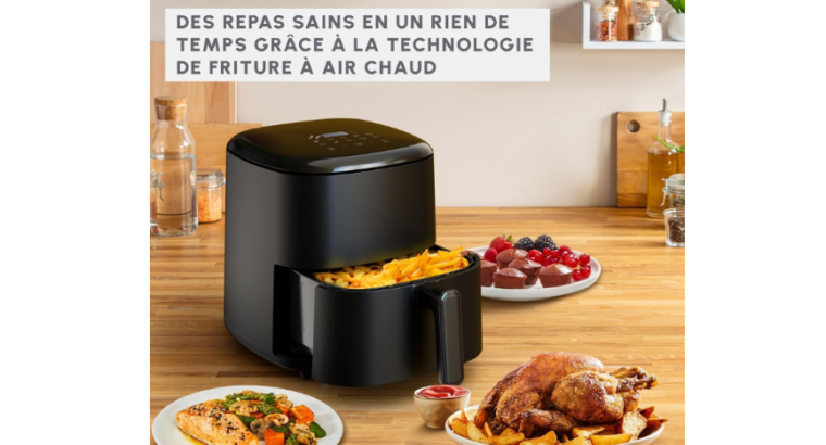 Moulinex Friteuse sans huile, Capacité XL 5 L Air Fryer Gain de temps et d’énergie…