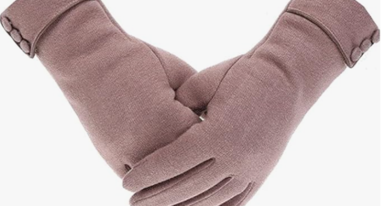 Outrip Gants d’hiver chauds pour femme avec doublure épaisse et coupe-vent pour écran tactile