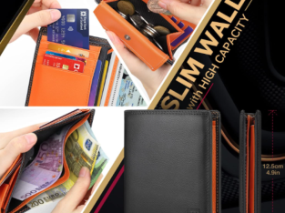 TEEHON Portefeuille Homme en Cuir Véritable Porte-Monnaie avec Blocage RFID/NFC 13