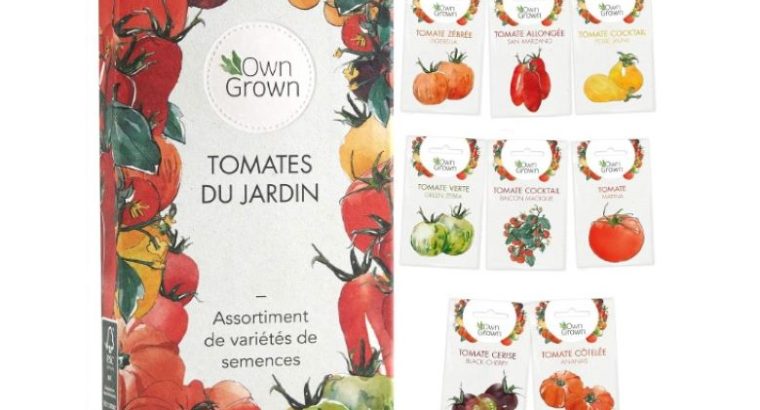 Lot de 8 variétés de semences de tomate pour le jardin et le potager intérieur