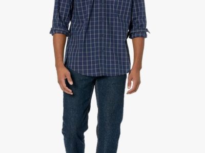 Chemise en Popeline à Manches Longues pour Homme , Style Décontracté,