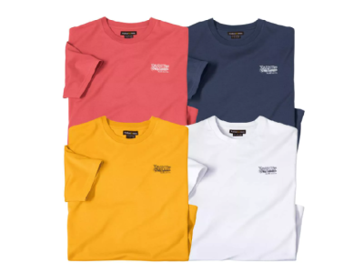 Atlas For Men : Lot de 4 Tee-Shirts Yachting