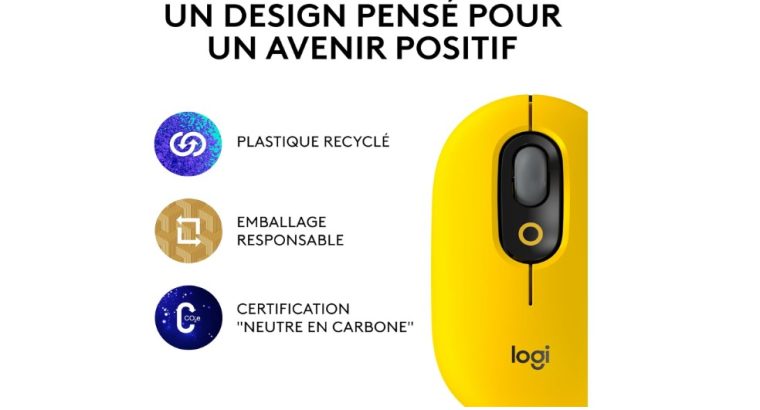 Logitech POP Mouse, Souris Sans Fil avec Emojis Personnalisables en promotion !