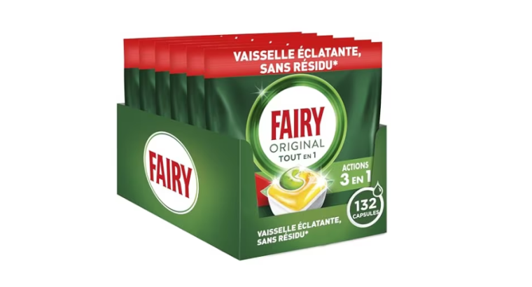 Tablettes Lave-vaisselle All In One Fairy Original, Citron, 132 Capsules