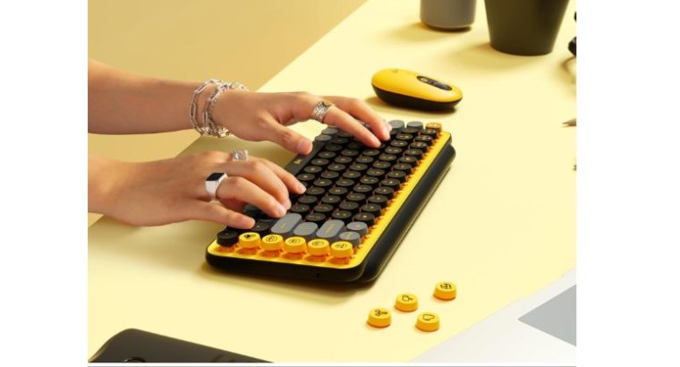 Logitech POP Keys Clavier Mécanique Sans Fil avec Touches Emoji Personnalisables