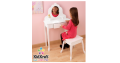 Coiffeuse enfant blanche avec tabouret KidKraft