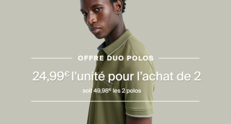 Devred – 2 polos achetés = 24,99€ l’unité