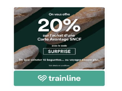 Profitez de 20% de remise sur la Carte Avantage SNCF