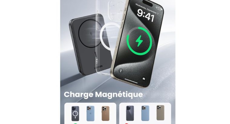 Mini Batterie Externe Magnétique sans Fil 5000mAh diverses compatibilité !