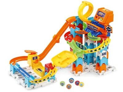 VTech – Marble Rush, Circuit à Billes Électronique Racing Set Electronic M200E, Jeu de Construction!