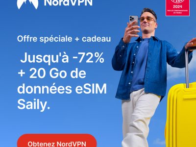 Nordvpn : jusqu’à 72% de réduction + données de voyage gratuites !