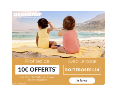 Orchestra : Profitez de 10€ de Réduction dès 30€ d’achat