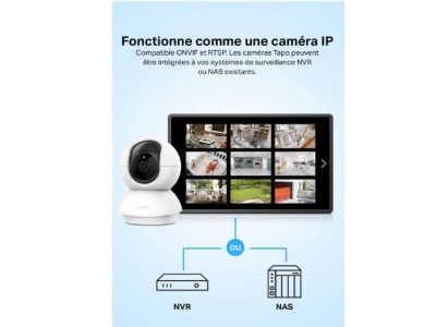 Tapo 2K(3MP) Caméra Surveillane c, 360°, Compatible avec Alexa!