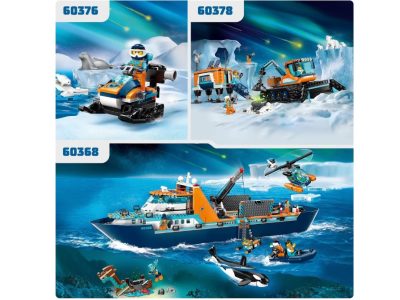 LEGO 60376 City :La Motoneige d’Exploration Arctique, Jouet de Construction de Véhicules …