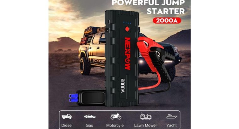 NEXPOW Booster Batterie Voiture 2000A Portable Jump Starter