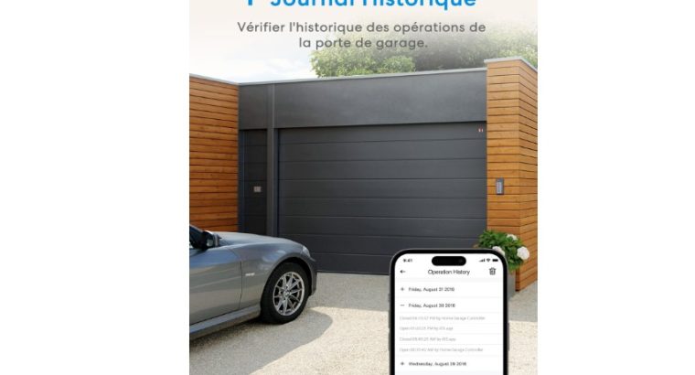 Ouvre-Porte de Garage Connecté blanc de la marque : MEROSS ,Compatibilité diverse !